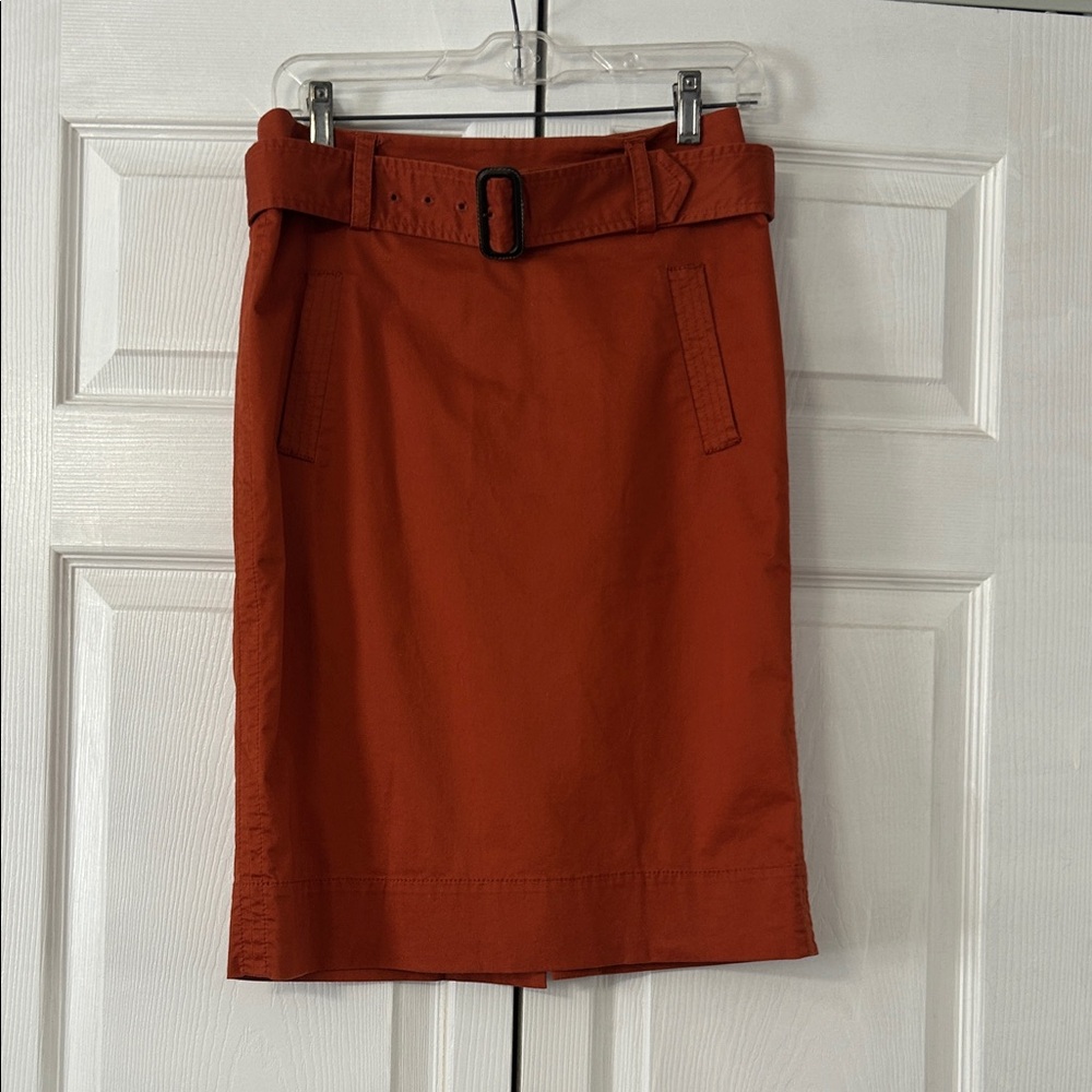 Banana Republic Rust Pencil Skirt with Belt
